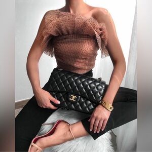 Zara Tulle Strapless Top